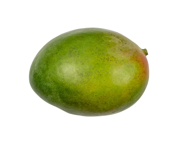 Bütün Yeşil Mango Beyaz Arka Plan Üzerinde Izole Kırpma Yolu — Stok fotoğraf