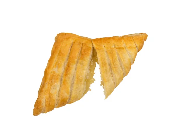Süße Geflochtene Blätterteig Oder Pastete Feuilletee Isoliert Auf Weißem Hintergrund — Stockfoto