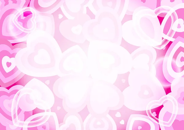 Фон Розовыми Сердечками Любовным Покровом Дню Святого Валентина Красивая Текстура — стоковый вектор