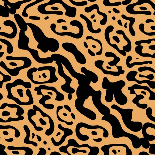 Беспощадный Вектор Развития Леопардовая Текстура Меха Африканский Дикий Кот Фон — стоковый вектор