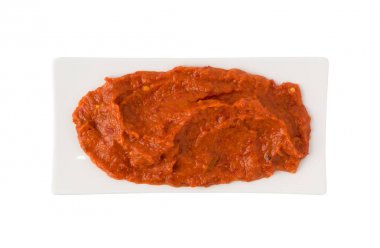 Ajvar veya Pindjur Portakal Sebze Spread Biber yapılmış