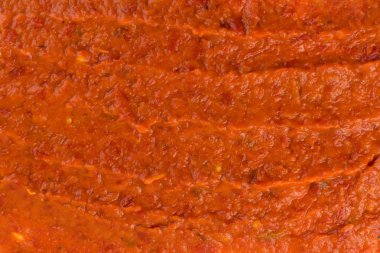 Ajvar veya Pindjur Turuncu Sebze Spread Doku