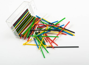 Matematik Öğrenme için Renkli Plastik Matematik Sticks Yığını