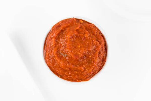 Espalhe de legumes laranja Ajvar ou Pindjur feito de pimentas de sino — Fotografia de Stock