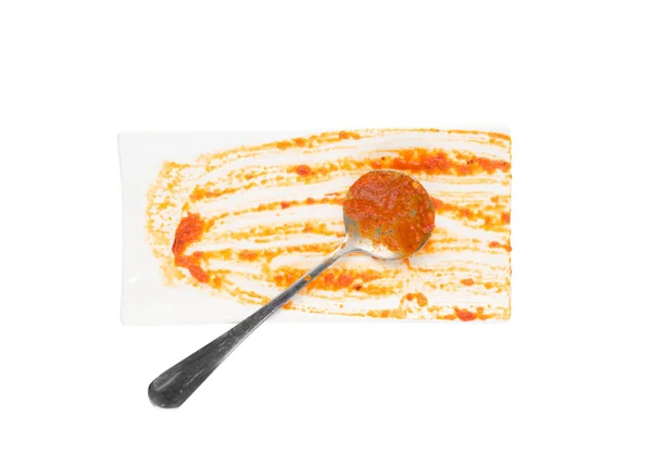 Ajvar or Pindjur Orange Vegetable Spread made from Bell Peppers — Stock Photo, Image
