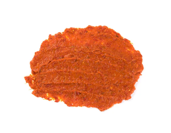 Oranžová zelenina ajvar nebo Pindjur pomerančové rozšíření vyrobené z papriky Bell — Stock fotografie