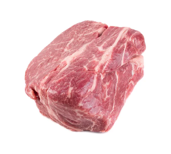 Świeża wołowina stek na białym tle — Zdjęcie stockowe