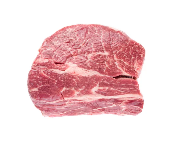 白色背景上孤立的鲜牛肉牛排 — 图库照片