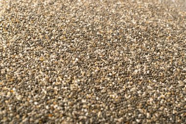 Chia Tohumlar Close Up ve Üst Görünüm Arka Plan