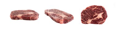 Fresh raw beef steak isolated with clipping path clipart