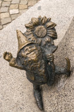 Eski Şehir Merkezinde Wroclaw Gnome Editoryal Görüntü