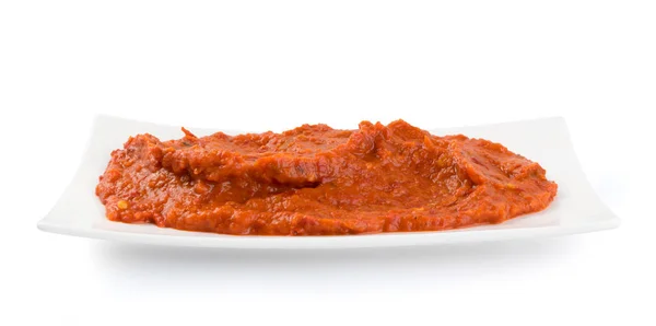 Tartinade de légumes Ajvar ou Pindjur à base de poivrons — Photo