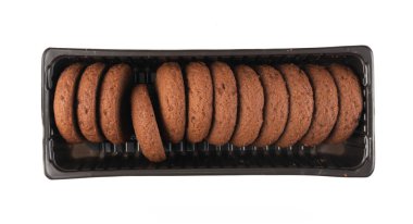 Çikolata Dolgulu Yumuşak Çikolatalı Tereyağlı Kurabiye Ler İzole