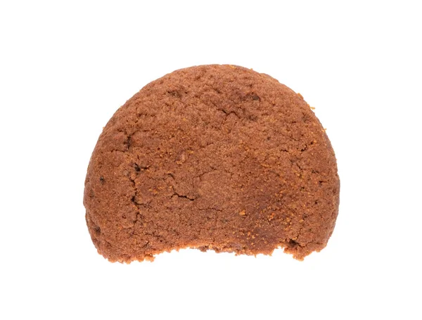 Biscuit rond doux au beurre de chocolat vue de dessus isolée — Photo