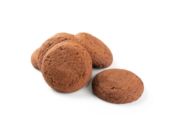Biscotti al burro di cioccolato morbido con riempimento di cioccolato isolato — Foto Stock