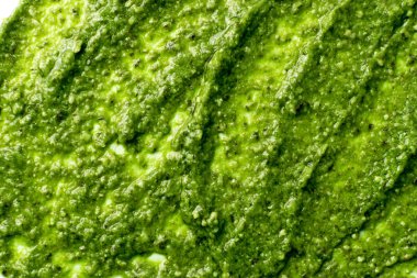 Frersh İtalyan pesto sos yayılmış yeşil doku arka plan