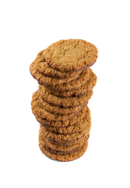 Galletas de avena fina, galletas de cereales saludables con chocolate — Foto de Stock