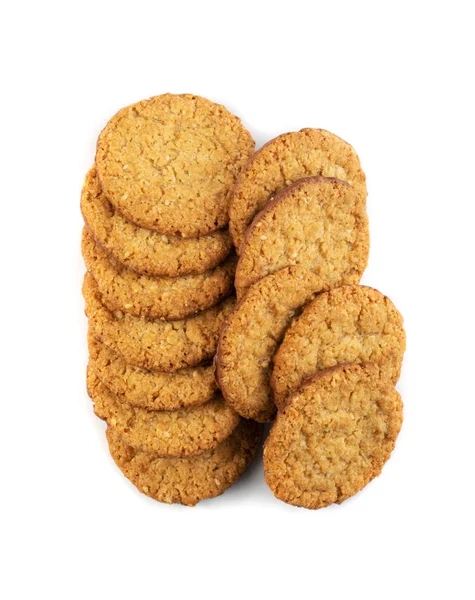 Galletas de avena fina, galletas de cereales saludables con chocolate — Foto de Stock