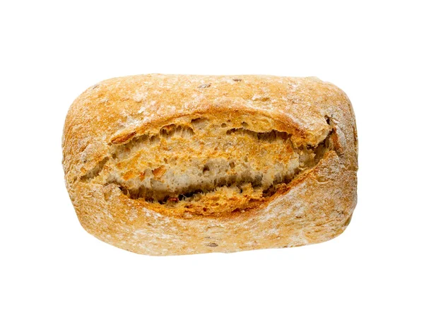 Zelfgebakken traditioneel brood geïsoleerd op witte achtergrond — Stockfoto