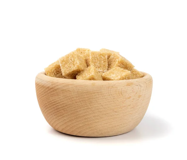 Cane Sugar Cubes Isolated White Background Raw Unrefined Brown Sugar — Stock Photo, Image