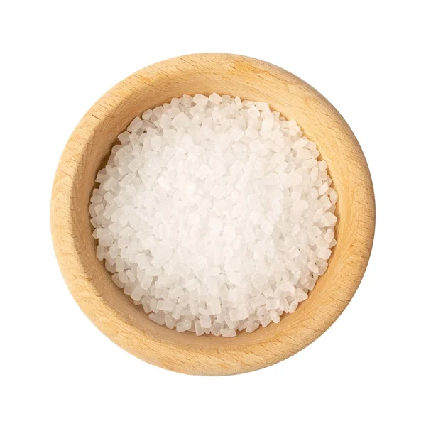 Beyaz Arka Planda Izole Edilmiş Büyük Beyaz Şeker Kristalleri Rafine — Stok fotoğraf
