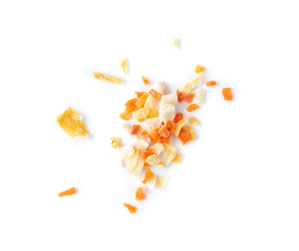 Drys Heap Dry Sliced Orange Peel Isolated White Background 공중에 — 스톡 사진