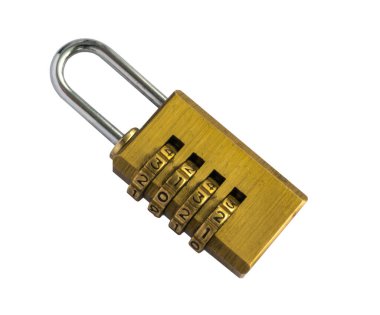 Beyaz Arkaplanda 2021 Numaralı Kombinasyon Kilidi