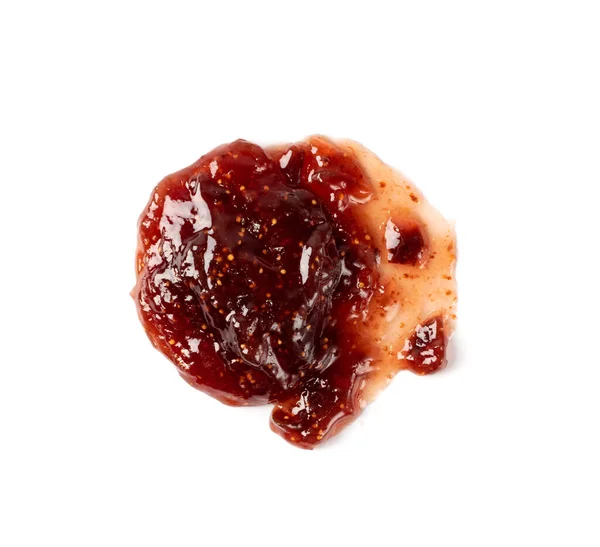 Fico Cornice Macchia Marmellata Isolato Sfondo Bianco Dolce Ficus Carica — Foto Stock