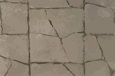 Eski Taş Asfalt Döşeme Arka plan Üst Görünümü. Gri Granit kaldırım taşı yol deseni, Vintage Blok Kaldırım Mockup, Paved Yol Kağıdı