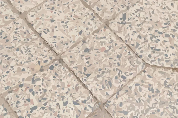 파운데이션 텍스처 그라운드 Grey Granite Cobblestone Road Pattern Vintage Block — 스톡 벡터