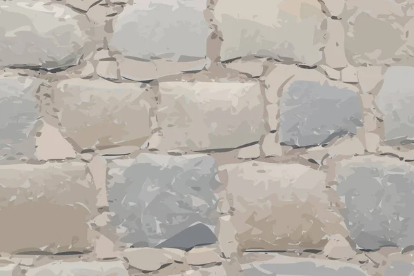 Oude Stone Pavement Textuur Achtergrond Bovenaanzicht Grey Granite Cobblestone Road — Stockvector