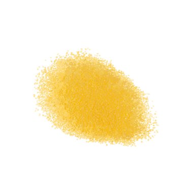 Kuskus yığını, kuru kümes, çiğ kuskus, pişmemiş kuskus veya beyaz arka planda irmik tanecikleri, vektör illüstrasyonu