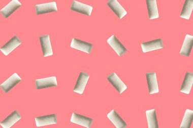 Sakız kalıbı, en az nane şekersiz nane şekeri sakızsız duvar kâğıdı, yaratıcı mentollü mentol balonlu sakız tekrarlı izometrik pembe desen.