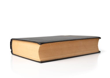 Kapalı eski kitap sayfaları dokusu. Klasik defter arkaplanı, antika referans defteri yakın plan. Metin için kopya alanı olan arşiv sayfası, eski sözlük veya ansiklopedisi