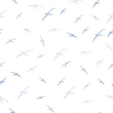 Siluetleri martılar. Seamless modeli.