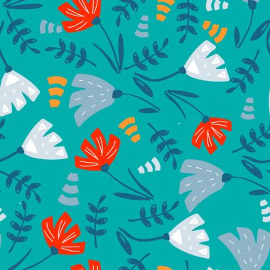 Çiçeklerle kusursuz desen