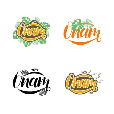 Mutlu Onam festival tipografi yazı