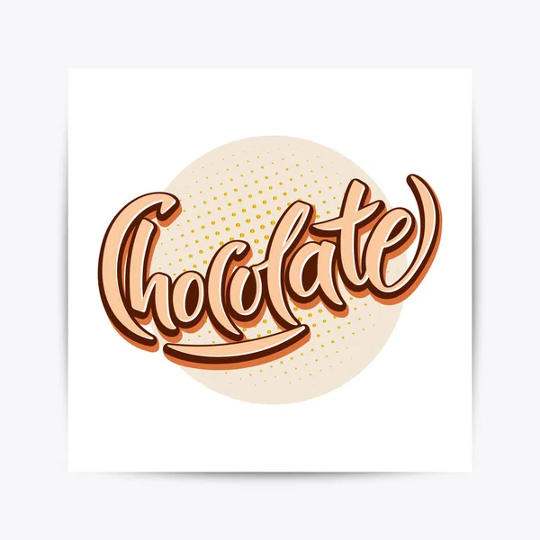 Tiré à la main Bonne journée de chocolat typographie lettrage — Image vectorielle
