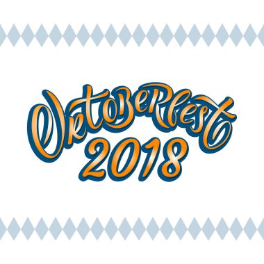 Poster yazı çizilmiş Oktoberfest tipografi el.