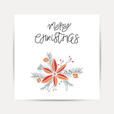 Koleksiyon sevimli mutlu Noeller hediye kartları ve öğeleri kümesi