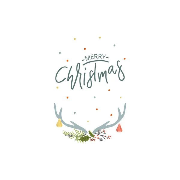 Ευχετήρια κάρτα με χριστουγεννιάτικα παιχνίδια γράμματα πρότυπο — Διανυσματικό Αρχείο