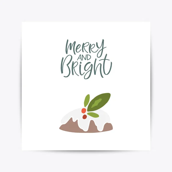 Biglietto di auguri con giocattoli di Natale lettering Template — Vettoriale Stock