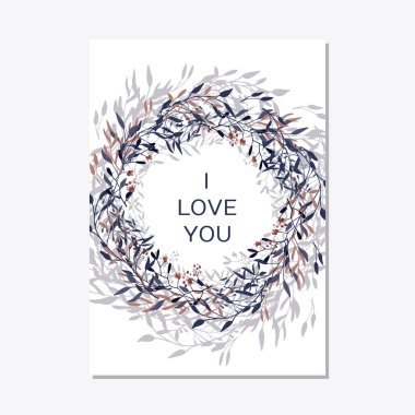 Modern kartı bakır zarif çiçek davet ayarla