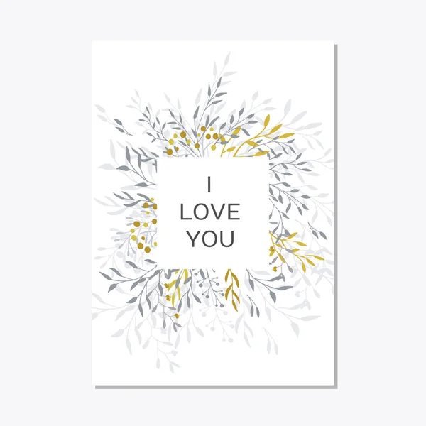 ロマンチックな結婚式招待状の柔らかい花のデザイン — ストックベクタ