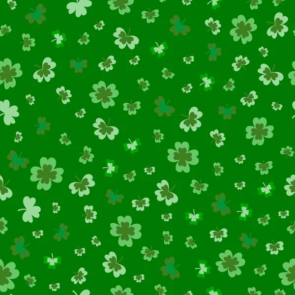 St Patrick 's Day Clover ilustración de diseño de patrones sin costuras — Vector de stock