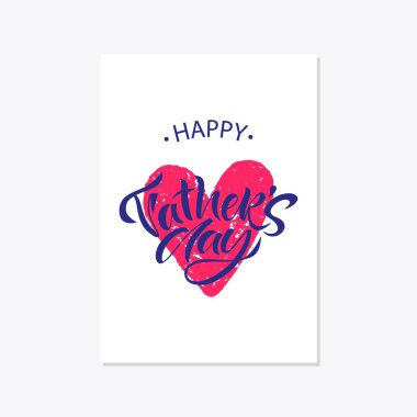 Tebrik kartı şablonu tipografi tasarımı ile mutlu babalar günü için.