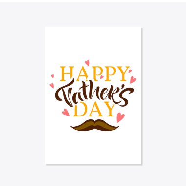 Tebrik kartı şablonu tipografi tasarımı ile mutlu babalar günü için.