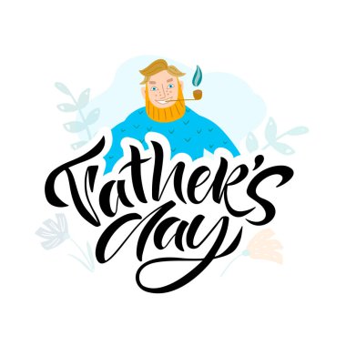 Tebrik kartı şablonu tipografi tasarımı ile mutlu babalar günü için.