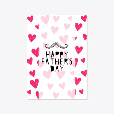 Tebrik kartı şablonu tipografi tasarımı ile mutlu babalar günü için.