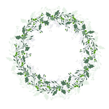 Yaprakları, bitki, dalları ve çiçek çelenk